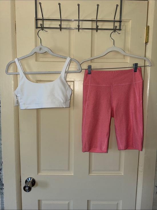 Outdoor Voices Pants - Outdoor Voices Coral Pink High-Rise Bike Shorts